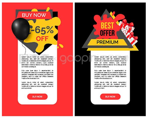 最好的折扣和产品,65%的销售矢量网站模板。现在的盒子在商店和商店购买,有促销和建议。